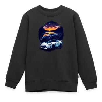 Klassischer Sportwagen - Kinder Premium Organic Sweatshirt - Schwarz - Vorne - AI Model Kid Female (0cm)