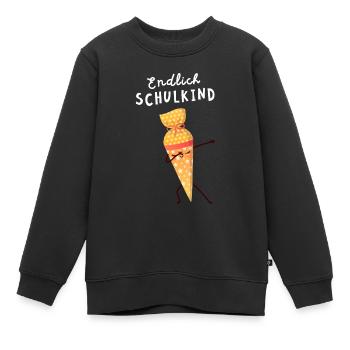 Endlich Schulkind Zuckertüte Dab Einschulung - Kinder Premium Organic Sweatshirt - Schwarz - Vorne - AI Model Kid Female (0cm)