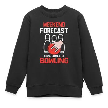 Bowling Bowling Ball Bowling Alley Strike - Sweat Premium enfant bio - noir - Devant - AI Model Kid Female (0cm)