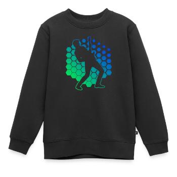 Guitare électrique guitare guitare électronique - Sweat Premium enfant bio - noir - Devant - AI Model Kid Female (0cm)