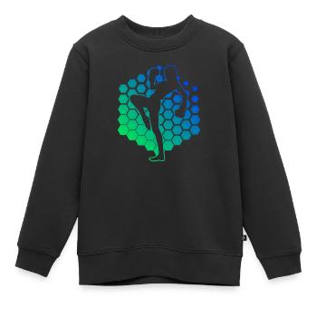 Kickboxing Kickboxing Kickboxer Kickboxer Men - Kids Premium Organic Sweatshirt - black - Front - AI Model Kid Female (0cm)