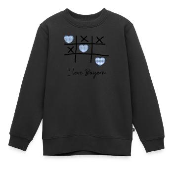 I Love Bayern - Ich liebe Bayern - Kinder Premium Organic Sweatshirt - Schwarz - Vorne - AI Model Kid Female (0cm)