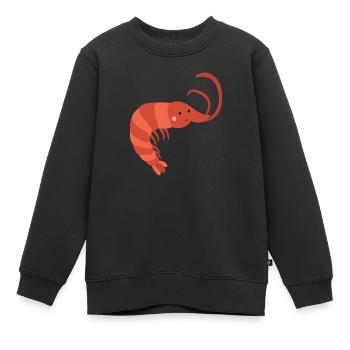 crevette - Sweat Premium enfant bio - noir - Devant - AI Model Kid Female (0cm)