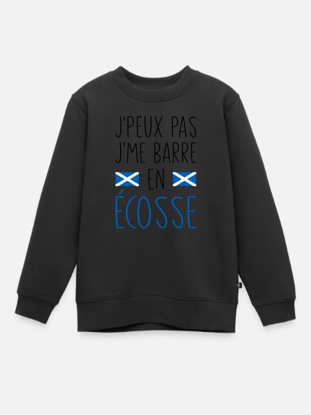 J'peux Pas J'me Barre En Écosse - Sweat Premium enfant bio - noir
