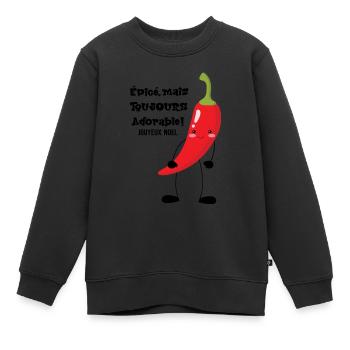 Würzig, aber trotzdem liebenswert - Kinder Premium Organic Sweatshirt - Schwarz - Vorne - AI Model Kid Female (0cm)