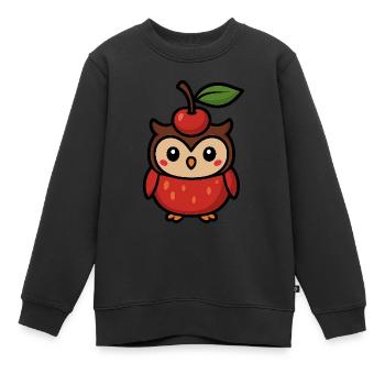 Cherryowl - Kinder Premium Organic Sweatshirt - Schwarz - Vorne - AI Model Kid Female (0cm)