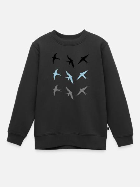 schwalben - Kinder Premium Organic Sweatshirt - Schwarz
