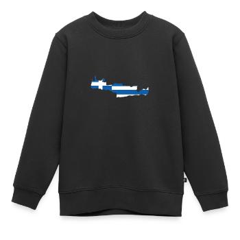 Crete - Kids Premium Organic Sweatshirt - black - Front - AI Model Kid Female (0cm)