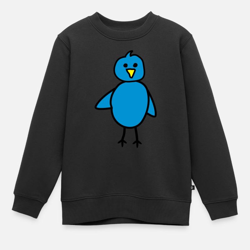 Vogel - Kinder Premium Organic Sweatshirt - Schwarz