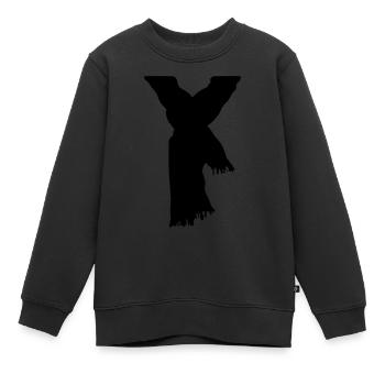 Schal - Kinder Premium Organic Sweatshirt - Schwarz - Vorne - AI Model Kid Female (0cm)