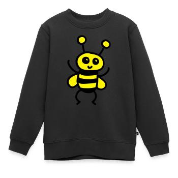 Niedliche Biene - Kinder Premium Organic Sweatshirt - Schwarz - Vorne - AI Model Kid Female (0cm)