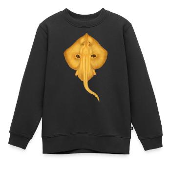La raie - Sweat Premium enfant bio - noir - Devant - AI Model Kid Female (0cm)