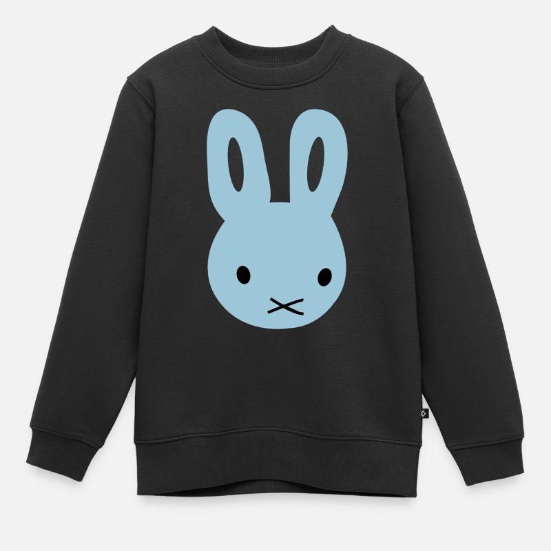 Lapin/lapin - Sweat Premium enfant bio - noir