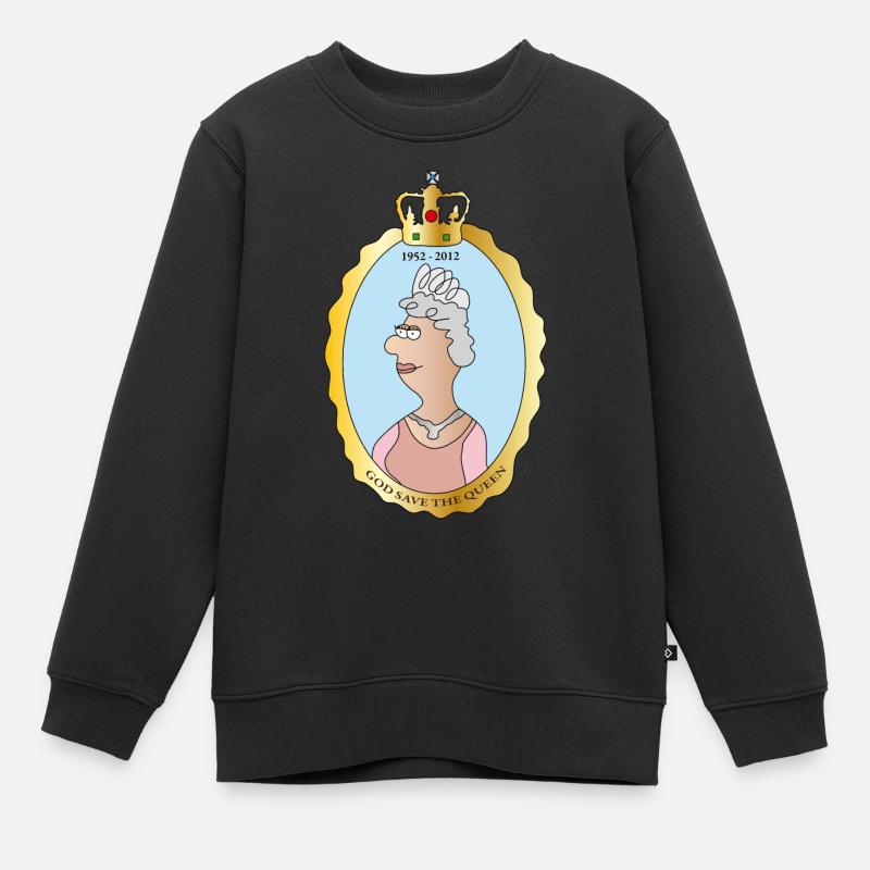 Queen Elizabeth II - Sweat Premium enfant bio - noir