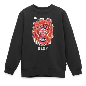 Negativer Löwe - Kinder Premium Organic Sweatshirt - Schwarz - Vorne - AI Model Kid Female (0cm)