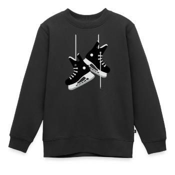 Eishockey-Schlittschuhe - Kinder Premium Organic Sweatshirt - Schwarz - Vorne - AI Model Kid Female (0cm)
