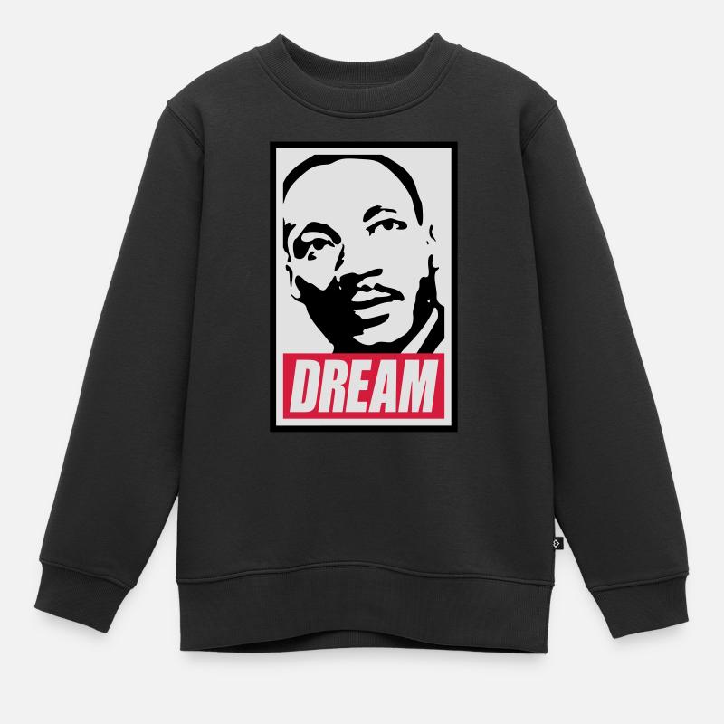 Obey x Dream MLK - Kinder Premium Organic Sweatshirt - Schwarz