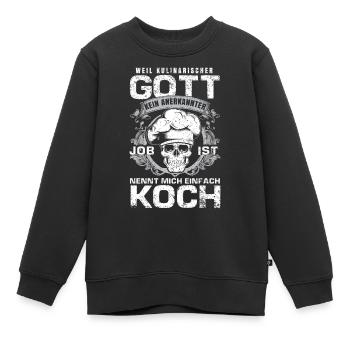 Koch - Kulinarischer Gott - Kinder Premium Organic Sweatshirt - Schwarz - Vorne - AI Model Kid Female (0cm)