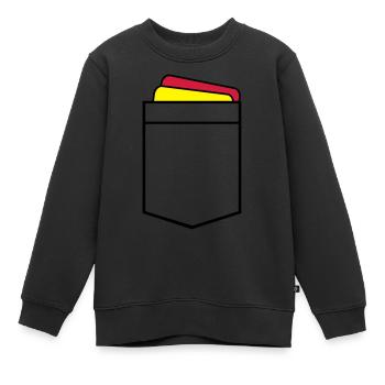 Schiedsrichter - Kinder Premium Organic Sweatshirt - Schwarz - Vorne - AI Model Kid Female (0cm)