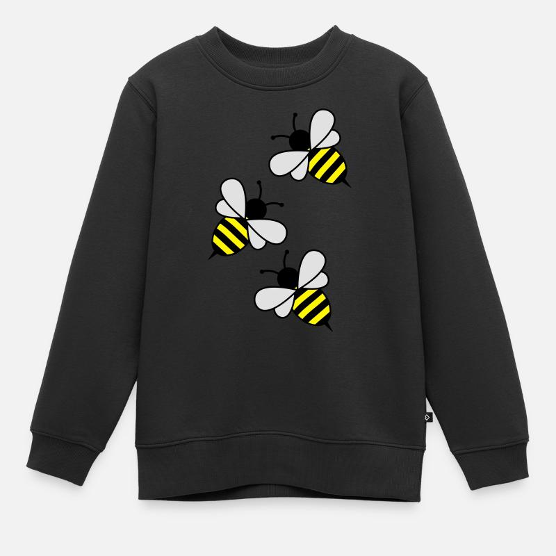 bees - Sweat Premium enfant bio - noir