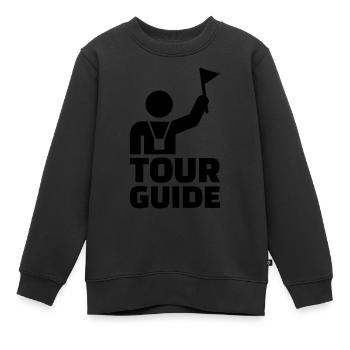 Tour guide - Sweat Premium enfant bio - noir - Devant - AI Model Kid Female (0cm)