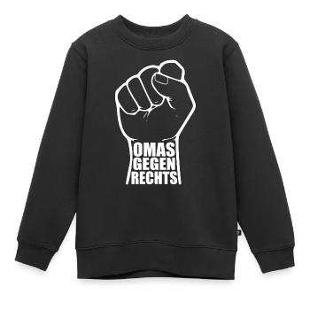 Omas gegen rechts - Kinder Premium Organic Sweatshirt - Schwarz - Vorne - AI Model Kid Female (0cm)