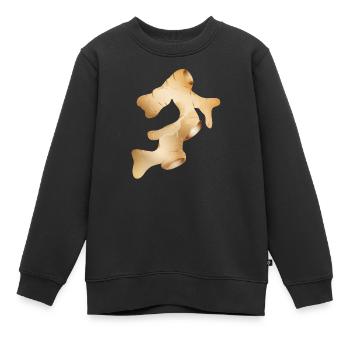 schöne glänzend frische Ingwer Knolle - Kinder Premium Organic Sweatshirt - Schwarz - Vorne - AI Model Kid Female (0cm)