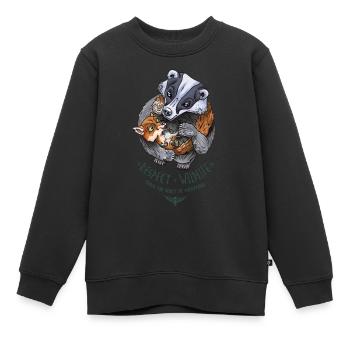 Respect wildlife - Sweat Premium enfant bio - noir - Devant - AI Model Kid Female (0cm)
