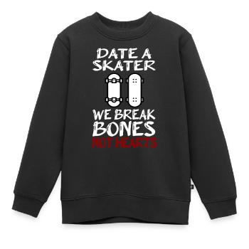 Cadeau de skateboard - Sweat Premium enfant bio - noir - Devant - AI Model Kid Female (0cm)
