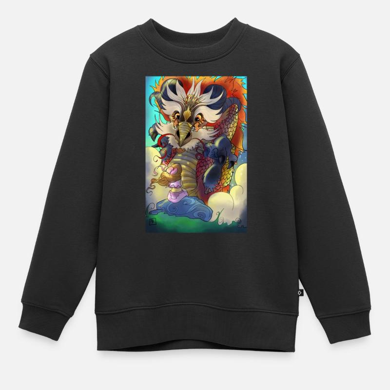 dragon - Sweat Premium enfant bio - noir