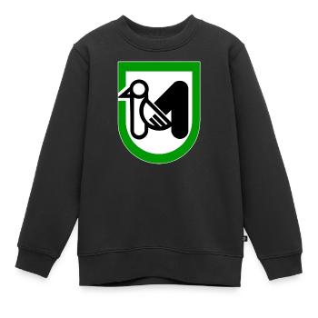 Marken Italien - Kinder Premium Organic Sweatshirt - Schwarz - Vorne - AI Model Kid Female (0cm)