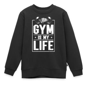 Bodybuilder Body Building Strength Training Cadeau - Sweat Premium enfant bio - noir - Devant - AI Model Kid Female (0cm)