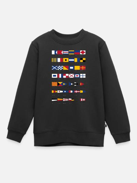 Flaggen - Kinder Premium Organic Sweatshirt - Schwarz