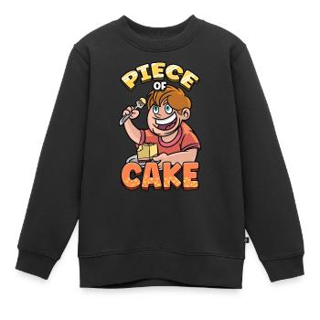 Piece Of Cake Delicious Cake Bakery - Kinder Premium Organic Sweatshirt - Schwarz - Vorne - AI Model Kid Female (0cm)