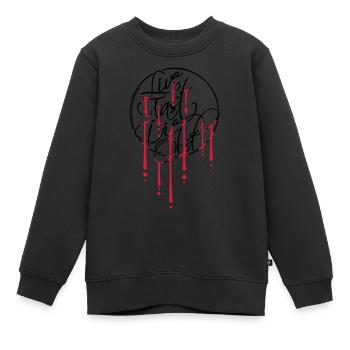 Vivre vite mourir - Sweat Premium enfant bio - noir - Devant - AI Model Kid Female (0cm)