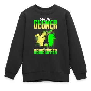 Suche Gegner Keine Opfer Tennisspieler - Kinder Premium Organic Sweatshirt - Schwarz - Vorne - AI Model Kid Female (0cm)