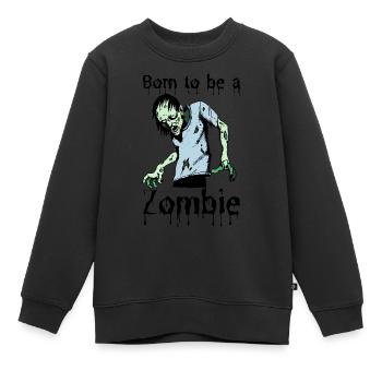 Né pour être un zombie je cadeau - Sweat Premium enfant bio - noir - Devant - AI Model Kid Female (0cm)