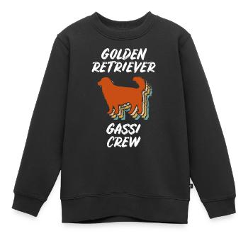 Golden Retriever Gassi Crew Gassi Gehen Hund Gesch - Kinder Premium Organic Sweatshirt - Schwarz - Vorne - AI Model Kid Female (0cm)
