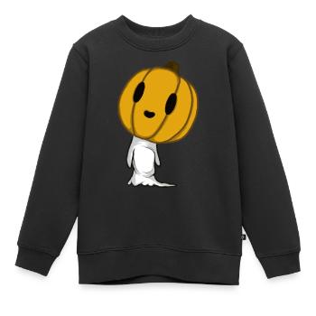 de citrouille - Sweat Premium enfant bio - noir - Devant - AI Model Kid Female (0cm)