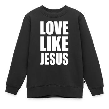Love like jesus - Kinder Premium Organic Sweatshirt - Schwarz - Vorne - AI Model Kid Female (0cm)