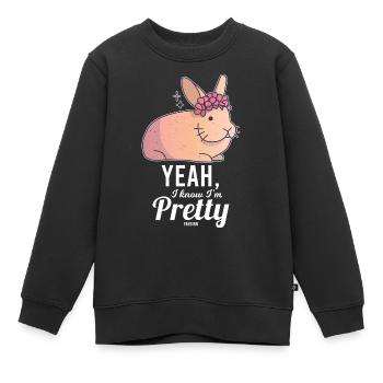 Lièvre - Sweat Premium enfant bio - noir - Devant - AI Model Kid Female (0cm)
