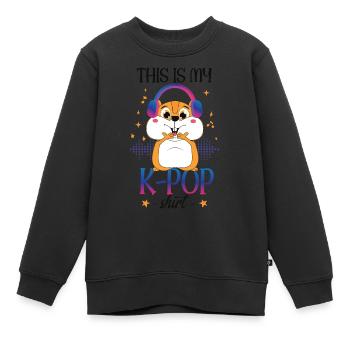 Hamster K-Pop Südkoreanische Popmusik - Kinder Premium Organic Sweatshirt - Schwarz - Vorne - AI Model Kid Female (0cm)