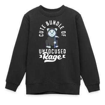 Joli paquet de rage non focalisée Kawaii Gothic - Sweat Premium enfant bio - noir - Devant - AI Model Kid Female (0cm)