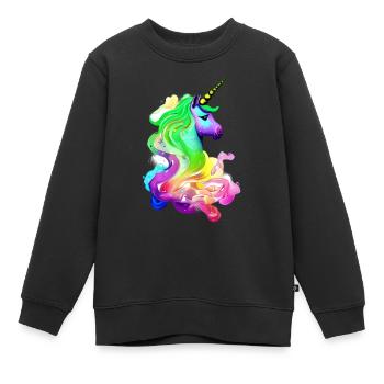 Einhorn Fabeltier Mädchen Einhörner Unicorn - Kinder Premium Organic Sweatshirt - Schwarz - Vorne - AI Model Kid Female (0cm)