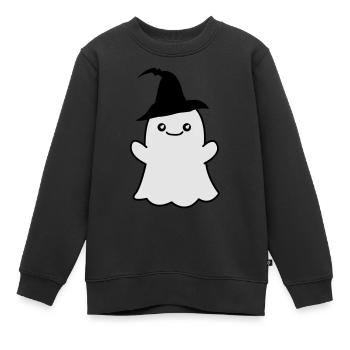 Fantôme - Sweat Premium enfant bio - noir - Devant - AI Model Kid Female (0cm)