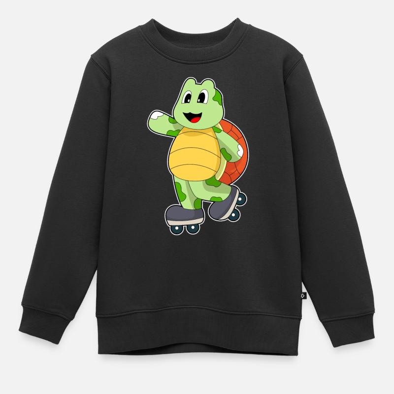 Schildkröte Inline skating Rollschuhe - Kinder Premium Organic Sweatshirt - Schwarz
