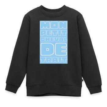 Mon petit cheval de trait - Sweat Premium enfant bio - noir - Devant - AI Model Kid Female (0cm)
