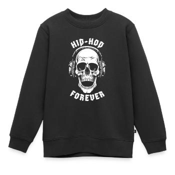 HIP-HOP FOREVER - Kinder Premium Organic Sweatshirt - Schwarz - Vorne - AI Model Kid Female (0cm)