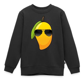 Tropische Frucht Vitamin C Coole Mango - Kinder Premium Organic Sweatshirt - Schwarz - Vorne - AI Model Kid Female (0cm)