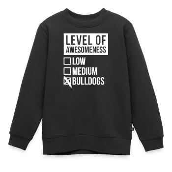 bouledogue - Sweat Premium enfant bio - noir - Devant - AI Model Kid Female (0cm)